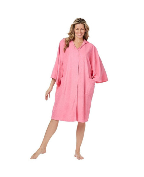 Plus Size Pullover Terry Robe