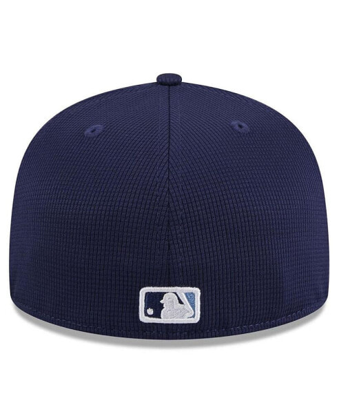 Бейсбольная кепка с наклейкой New Era Tampa Bay Rays 2024 бирюзового цвета 59FIFTY для мужчин