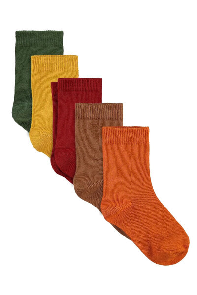 Erkek Çocuk 5'li Soket Çorap 2-12 Yaş Karamel