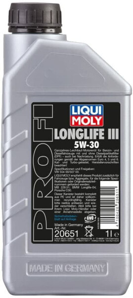 LIQUI MOLY Profi Longlife III 5W-30 | 1 L | Synthesetechnologie Motoröl | Art.-Nr.: 20651