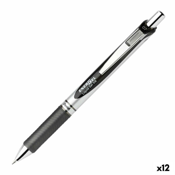 Гелевая ручка Pentel Energel XM Klick 0.7 Чёрный 12 Предметы