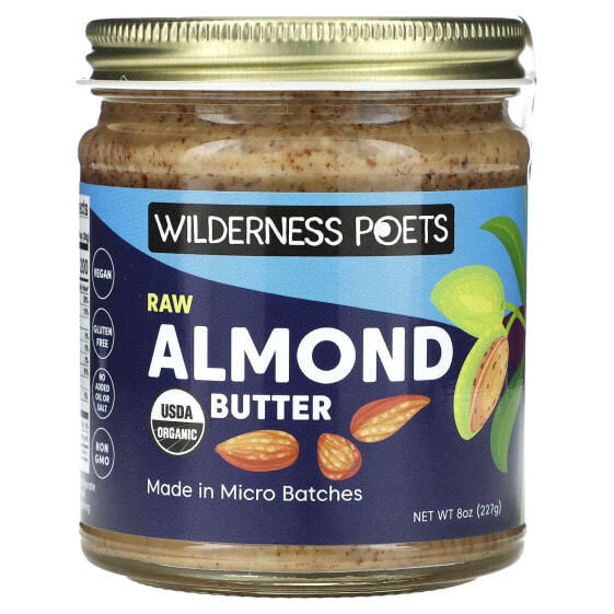 Organic Raw Almond Butter, 8 oz (227 g)