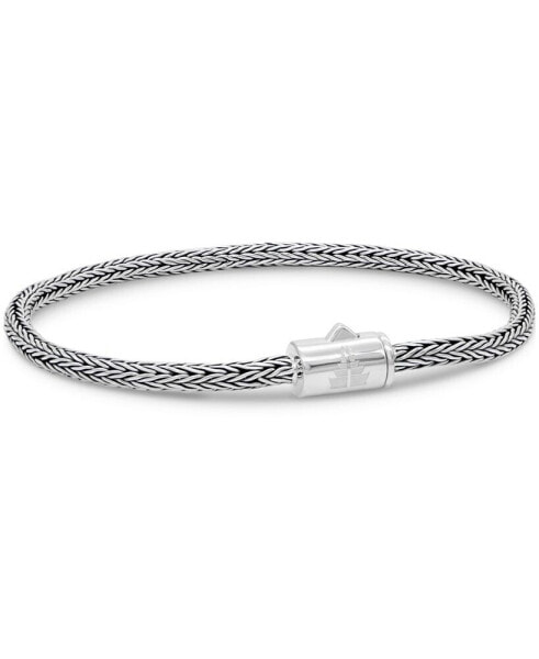 Foxtail Round 3mm Chain Bracelet in Sterling Silver