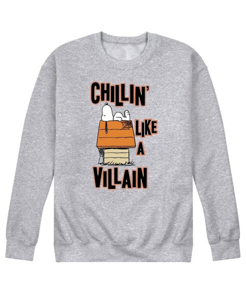Men's Peanuts Chilling Like a Villain Fleece T-shirt