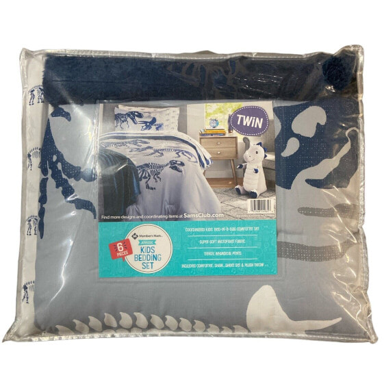 Member's Mark Kids' Bed in a Bag, Jurassic, 6 piece set, including Plush Throw