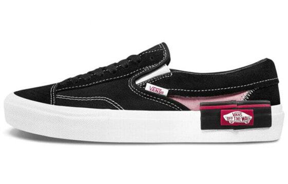 Кеды Vans Slip-On черные-розовые