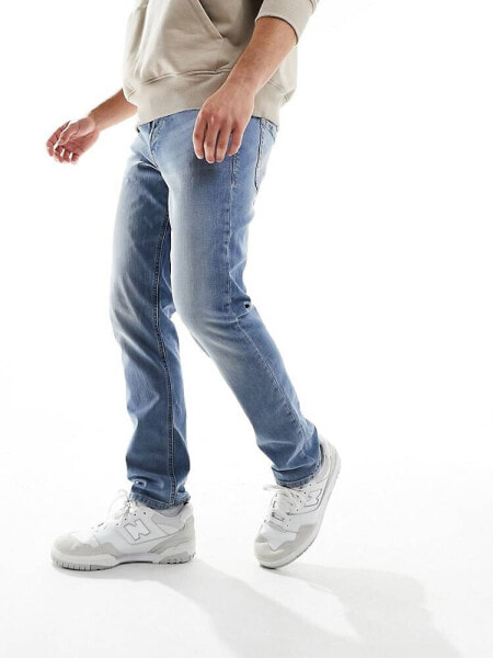 Jack & Jones Glenn slim leg jeans in light wash denim