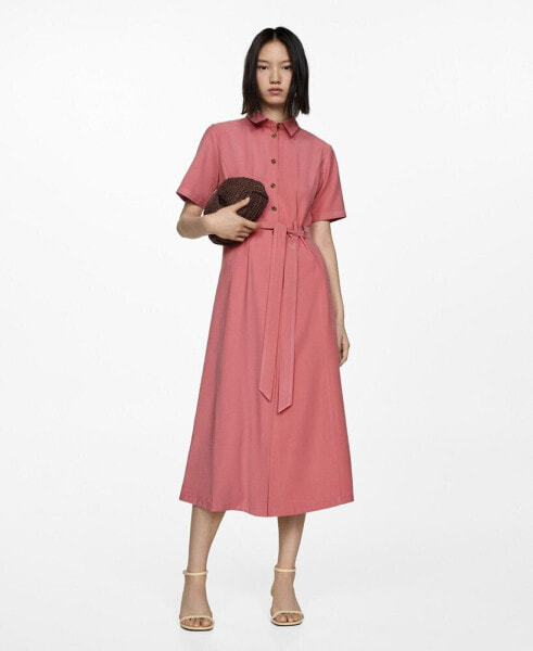 Women's Bow Shirt Dress