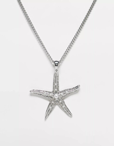 Reclaimed Vintage unisex starfish on chain