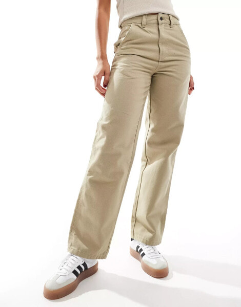 Dickies duck canvas trousers in light tan