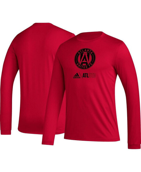 Men's Red Atlanta United FC Icon AEROREADY Long Sleeve T-shirt