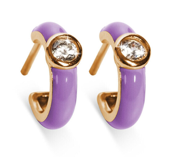 Apricus 62259G VIO Purple Enamel Gilded Circles