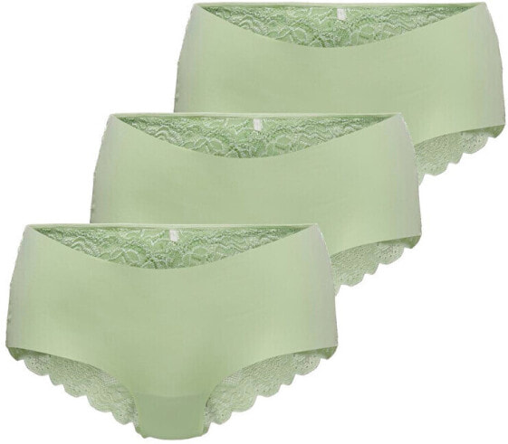 3 PACK - dámské kalhotky ONLCHLOE 15257469 Subtle Green