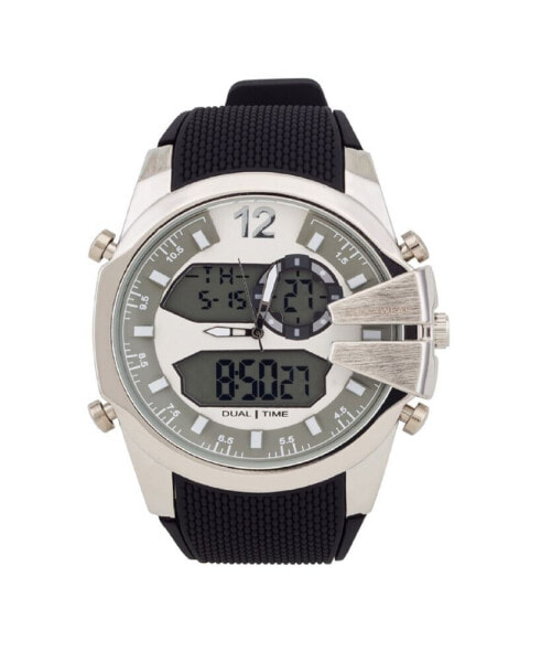 Часы и аксессуары Rocawear Мужские аналогово-цифровые наручные часы с черным силиконовым ремешком 51мм