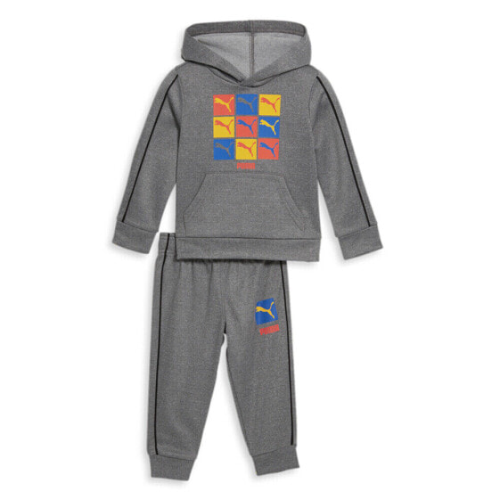 Puma TwoPiece Pullover Hoodie & Jogger Set Toddler Boys Grey Casual Tops 8596690