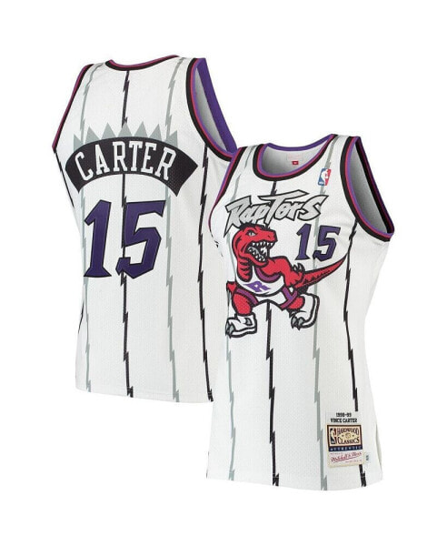 Men's Vince Carter White Toronto Raptors Hardwood Classics 1998-99 Authentic Jersey