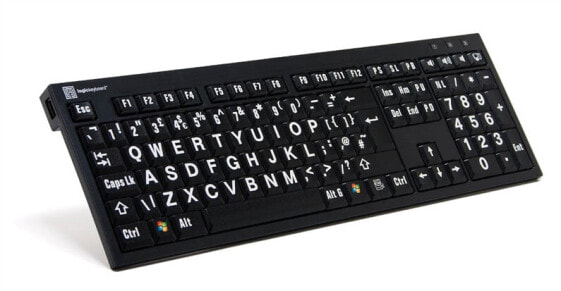 Logickeyboard LargePrint клавиатура USB ĄŽERTY Французский Черный LKB-LPWB-BJPU-FR