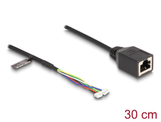 Delock Kabel RJ45 Buchse zu Pfostenbuchse 1.25 mm 4 Pin und 1.25 6 Cat.