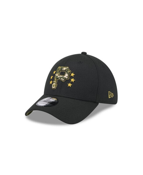 Головной убор черный New Era Pittsburgh Pirates 2024 Armed Forces Day 39THIRTY Flex Hat