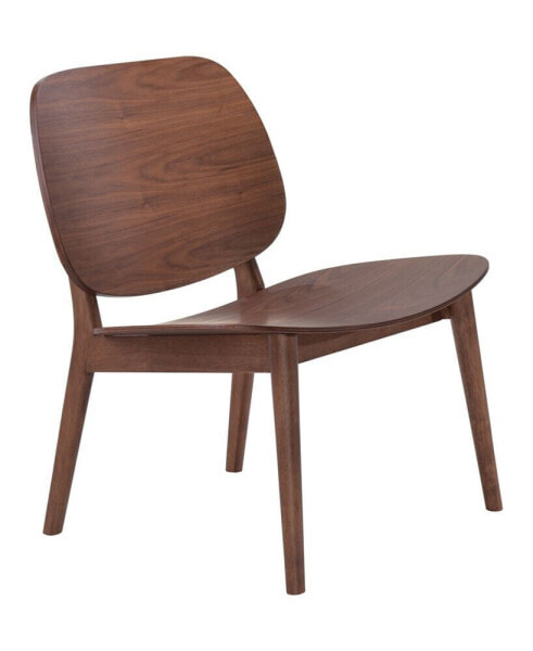 29" Wood Priest Mid-Century Modern Lounge Chair
