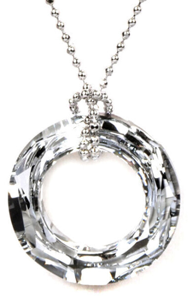 Elegant Cosmic Ring Crystal Necklace