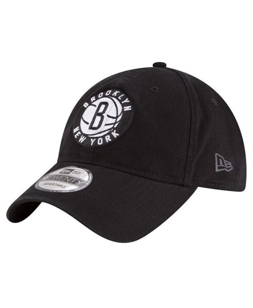 Men's Black Brooklyn Nets Team 2.0 9TWENTY Adjustable Hat