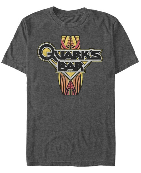 Star Trek Men's Deep Space Nine Quarks Bar Logo Short Sleeve T-Shirt