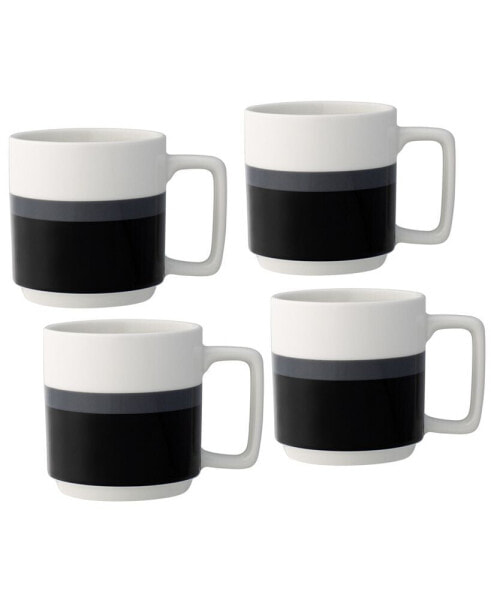 ColorStax Stripe Mugs, Set of 4