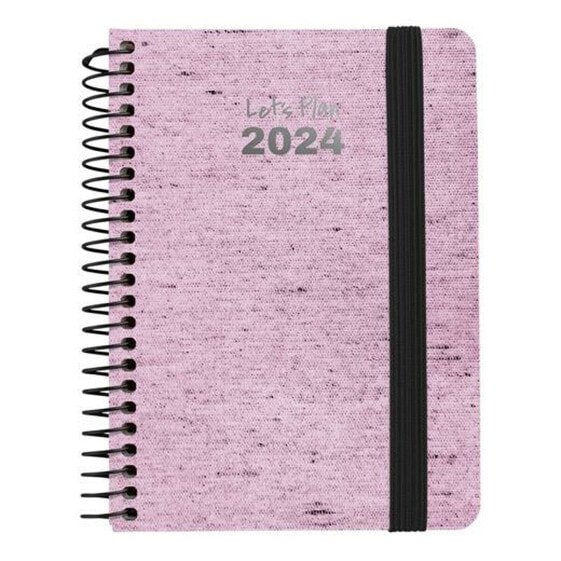 Дневник Grafoplas Ecojeans 2024 Розовый A6 10 х 15 см