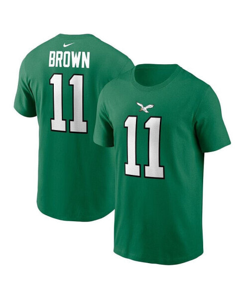 Men's A.J. Brown Kelly Green Philadelphia Eagles Alternate Player Name Number T-shirt