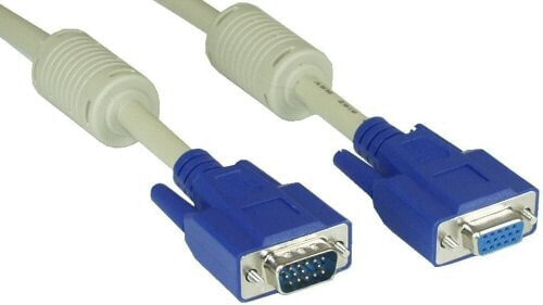 InLine S-VGA Cable 15 HD grey male / male 10m