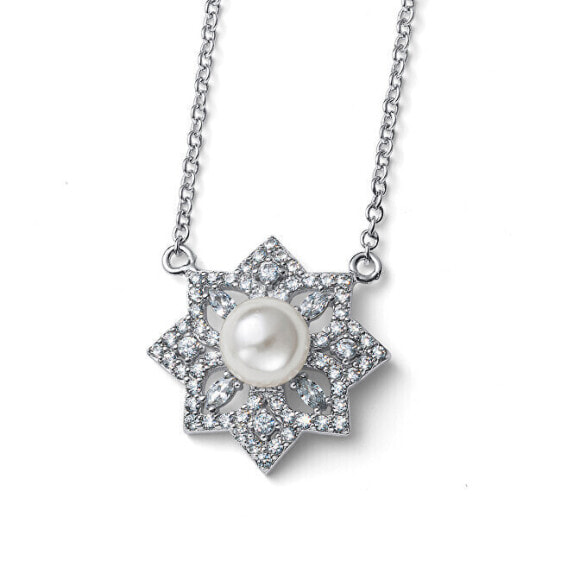 Charming necklace with zircons Wishful 12247