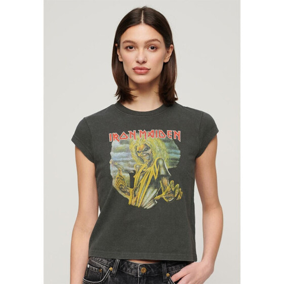 SUPERDRY Iron Maiden Cap Band short sleeve T-shirt