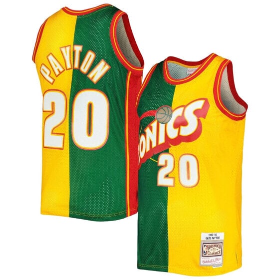 MITCHELL & NESS NBA SPLIT SWINGMAN JERSEY SEATTLE SUPERSONICS 1995 GARY PAYTON