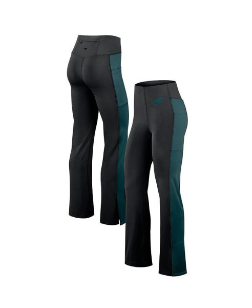 Women's Black Philadelphia Eagles Studio Fitted Flared Leggings