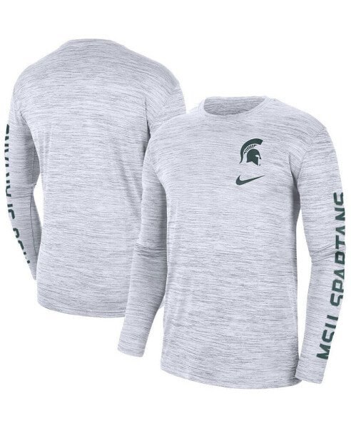 Men's White Michigan State Spartans Velocity Legend Team Performance Long Sleeve T-shirt