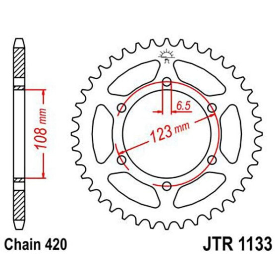 JT SPROCKETS 420 JTR1133.65 Steel Rear Sprocket