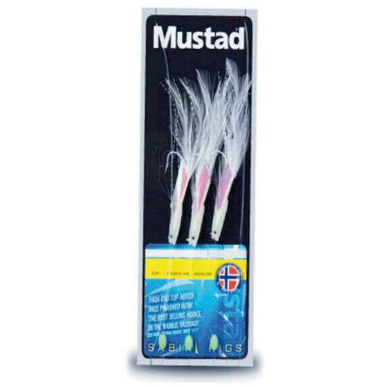 MUSTAD Hokkai Trace 3 Hooks Feather Rig