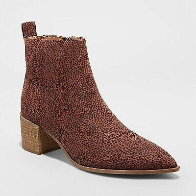 Women's Kennedy Ankle Boots - Universal Thread Brown/Leopard 7