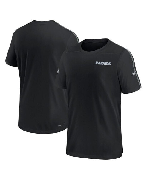 Men's Black Las Vegas Raiders 2024 Sideline Coach UV Performance T-Shirt