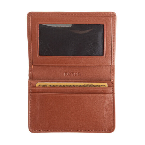 Royce Men's Card ID Wallet Holder Brown