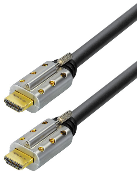 Кабель HDMI 15 м Transmedia C505-15L - черный/золотой/серебристый