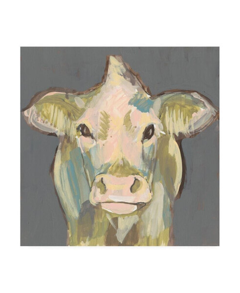 Jennifer Goldberger Blush Faced Cow II Canvas Art - 15.5" x 21"