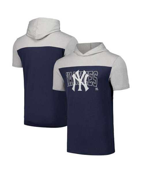 Men's Navy New York Yankees Active Brushed Hoodie T-Shirt