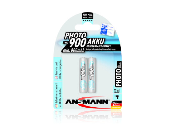 Фотоаккумулятор ANSMANN 900 mAh 1.2V NiMH