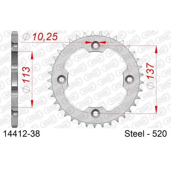 AFAM 14412 Rear Sprocket