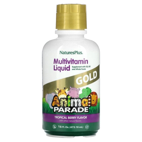 Витаминный препарат для детей NaturesPlus Children's Animal Parade Gold, жидкий, тропическая ягода 473,18 мл