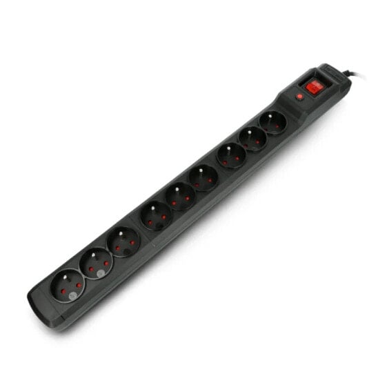 Power strip with protection Armac Multi M9 black - 9 sockets - 5 m