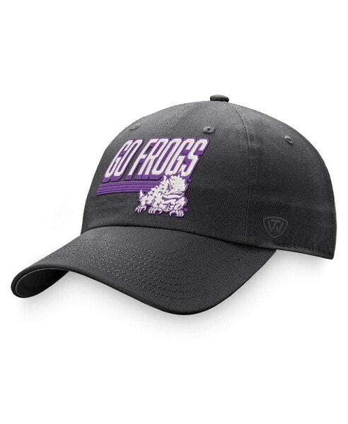 Men's Charcoal TCU Horned Frogs Slice Adjustable Hat