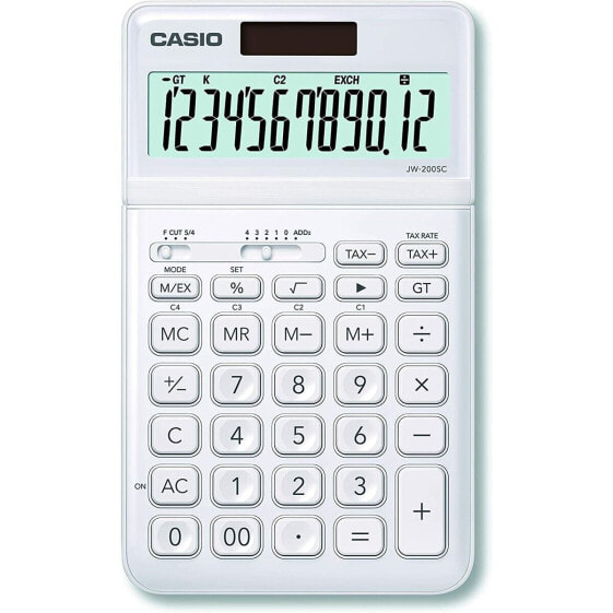 Калькулятор пластиковый CASIO JW-200SC-WE Белый